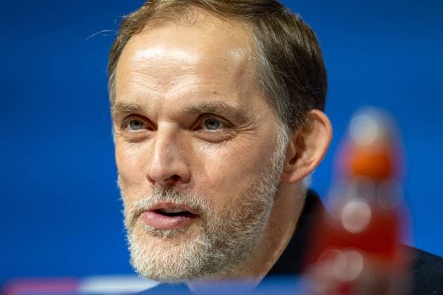 Thomas Tuchel (FC Bayern Muenchen, Chef-Trainer), Pressekonferenz, GER, FC Bayern Muenchen (FCB) vs. Lazio Rome (SSL), Fussball, UEFA Champions League, Achtelfinal Rueckspiel, Saison 2023 2024, 05.03.2024, DFB DFL regulations prohibit any use of photographs as image sequences and or quasi-video., GER, FC Bayern Muenchen (FCB) vs. Lazio Rome (SSL), Fussball, UEFA Champions League, Achtelfinal Rueckspiel, Saison 2023 2024, 05.03.2024 Muenchen Copyright: xEibner-Pressefoto SaschaxWaltherx EP_EER