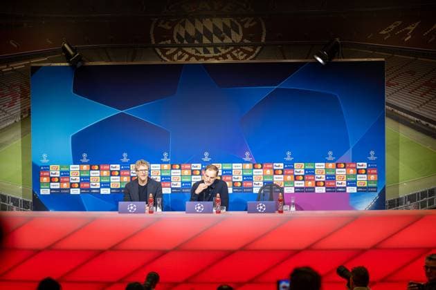 Thomas Tuchel (FC Bayern Muenchen, Chef-Trainer), Pressekonferenz, GER, FC Bayern Muenchen (FCB) vs. Lazio Rome (SSL), Fussball, UEFA Champions League, Achtelfinal Rueckspiel, Saison 2023 2024, 05.03.2024, DFB DFL regulations prohibit any use of photographs as image sequences and or quasi-video., GER, FC Bayern Muenchen (FCB) vs. Lazio Rome (SSL), Fussball, UEFA Champions League, Achtelfinal Rueckspiel, Saison 2023 2024, 05.03.2024 Muenchen Copyright: xEibner-Pressefoto SaschaxWaltherx EP_EER