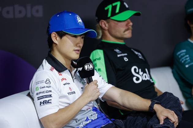 TSUNODA Yuki (jap), Visa Cash App RB F1 Team VCARB 01, portrait, press conference, PK, Pressekonferenz during the Formula 1 STC Saudi Arabian Grand Prix 2024, 2nd round of the 2024 Formula One World Championship, WM, Weltmeisterschaft from March 7 to 9, 2024 on the Jeddah Corniche Circuit, in Jeddah, Saudi Arabia - F1 - SAUDI ARABIAN GRAND PRIX 2024 DPPI Panoramic 240306_R02_SAUDI__LF_9685