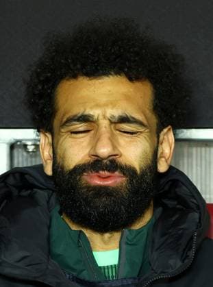 Mohamed Salah of Liverpool reacts on the substitutes bench ahead of kick off Sparta Prague v Liverpool, UEFA Europa League, Round of 16, First Leg, Football, epet ARENA, Prague, Czech Republic - 07 Mar 2024 EDITORIAL USE ONLY No use with unauthorised audio, video, data, fixture lists, club league logos or live services. Online in-match use limited to 120 images, no video emulation. No use in betting, games or single club league player publications. Copyright: xKieranxMcManus Shutterstockx 14373656cf