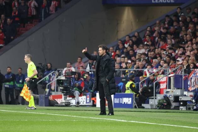 Champions League match between Atletico Madrid vs Inter 03 13 2024 Madrid, second leg of the 2023 24 Champions League round of 16, football match between CF Atletico Madrid vs FC Internazionale Milano at the Civita Metropolitano stadium in Madrid In picture : Diego Simeone head coach of Atletico de Madrid Madrid stadio Civitas Metropolitano di Madrid madrid SPAGNA Copyright: xFABIOxSASSOxFabioxSassox 2L8A9932