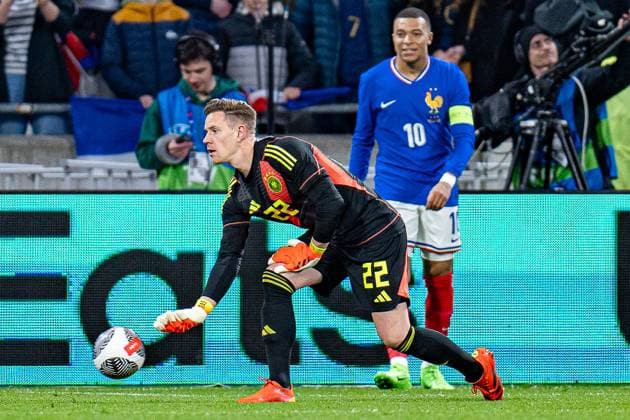 Marc-Andre ter Stegen (Deutschland, 22) Kylian Mbappe (Frankreich, 10) Frankreich vs. Deutschland, Herren, Fussball, Testspiel, 22.03.2024 Frankreich vs. Deutschland, Herren, Fussball, Testspiel, 22.03.2024 Lyonn Copyright: xEibner-Pressefoto BahhoxKarax EP_FRA