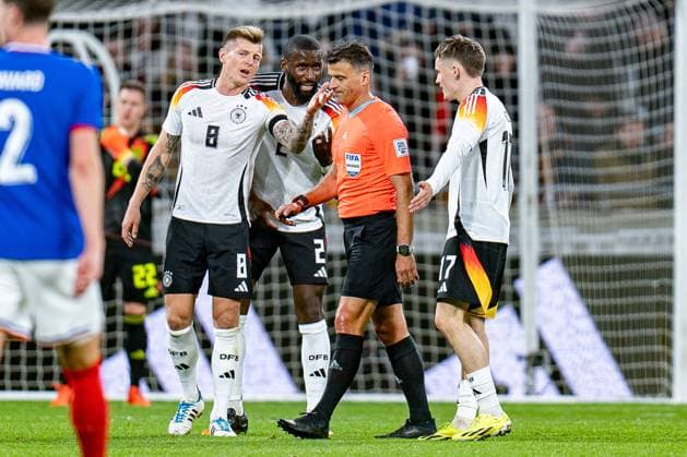 Toni Kroos (Germany, 8) Florian Wirtz (Deutschland, 17) Antonio Ruediger (Deutschland, 2) Frankreich vs. Deutschland, Herren, Fussball, Testspiel, 22.03.2024 Frankreich vs. Deutschland, Herren, Fussball, Testspiel, 22.03.2024 Lyonn Copyright: xEibner-Pressefoto BahhoxKarax EP_FRA