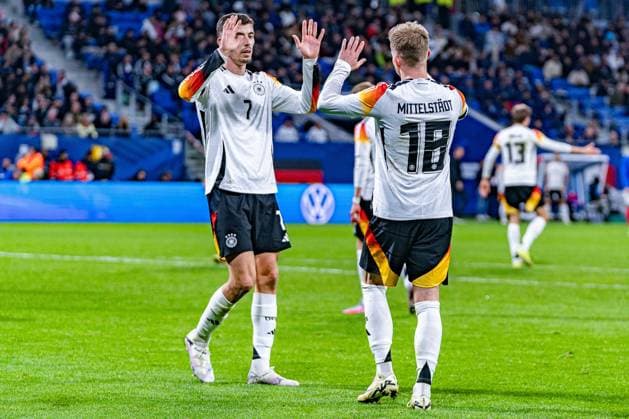 Kai Havertz (Deutschland, 7) Maximilian Mittelstädt (Deutschland, 18) Frankreich vs. Deutschland, Herren, Fussball, Testspiel, 23.03.2024 Frankreich vs. Deutschland, Herren, Fussball, Testspiel, 23.03.2024 Lyonn Copyright: xEibner-Pressefoto BahhoxKarax EP_FRA
