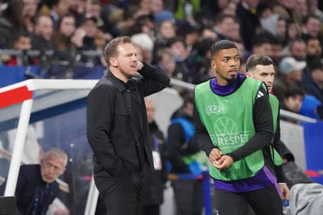 Fussball, Freundschaftsspiel, Länderspiel, Testspiel, Frankreich-Deutschland, 23.03.2024, Groupama Stadium Lyon Julian Nagelsmann,Trainer, Benjamin Henrichs Deutschland, Aktion, Einzelbild