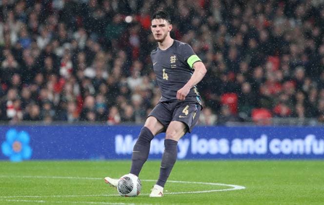 . - England v Belgium, International Friendly, Länderspiel, Nationalmannschaft Match, Wembley Stadium, London, UK. - 26th March 2024. Declan Rice captain of England & Arsenal. - England v Belgium, International Friendly Match, Wembley Stadium, London, UK. - 26th March 2024. London Wembley Stadium UK Copyright: xDanxWeirx CP_England_Belgium_11