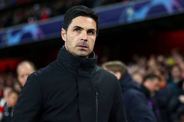 Arsenal manager Mikel Arteta prior to kick-off Arsenal v Bayern Munich, UEFA Champions League, Quarter Final, First Leg, Football, Emirates Stadium, London, UK - 09 Apr 2024 EDITORIAL USE ONLY No use with unauthorised audio, video, data, fixture lists, club league logos or live services. Online in-match use limited to 120 images, no video emulation. No use in betting, games or single club league player publications. Copyright: xSimonxDael Shutterstockx 14424047s