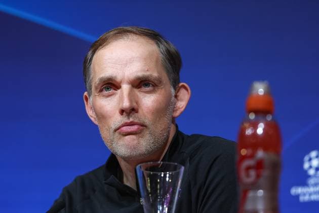 Thomas Tuchel (FC Bayern Muenchen, Cheftrainer) bei der Pressekonferenz, Internationale Pressekonferenz, FC Bayern Muenchen, Fussball, UEFA Champions League, Viertelfinale Rueckspiel, Saison 23 24, 16.04.2024, Internationale Pressekonferenz, FC Bayern Muenchen, Fussball, UEFA Champions League, Viertelfinale Rueckspiel, Saison 23 24, 16.04.2024 Muenchen Copyright: xEibner-Pressefoto JennixMaulx EP_JML