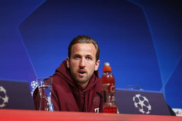 Harry Kane (FC Bayern Muenchen, 09) bei der Pressekonferenz, Internationale Pressekonferenz, FC Bayern Muenchen, Fussball, UEFA Champions League, Viertelfinale Rueckspiel, Saison 23 24, 16.04.2024, Internationale Pressekonferenz, FC Bayern Muenchen, Fussball, UEFA Champions League, Viertelfinale Rueckspiel, Saison 23 24, 16.04.2024 Muenchen Copyright: xEibner-Pressefoto JennixMaulx EP_JML
