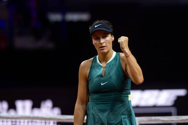 Tatjana Maria (Deutschland) im Bild, Tatjana Maria (Deutschland) vs Elise Mertens (Belgien), Damen Einzel, Runde 1, GER, Porsche Tennis Grand Prix Stuttgart, WTA, Tennis Damen 500, 16.04.2024 GER, Porsche Tennis Grand Prix, WTA 500, 16.04.2024 Stuttgart Copyright: xEibner-Pressefoto Memmlerx EP_MMR