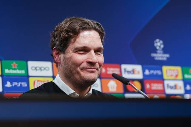 16.04.2024, Fussball, Saison 2023 2024, UEFA Champions League, UCL, Viertelfinale, Runde 2, Rueckspiel, Borussia Dortmund - Atletico Madrid, Pressekonferenz mit Trainer Edin Terzic (Borussia Dortmund), Dortmund Signal Iduna Park NRW Deutschland xRHR-FOTO DEx Copyright: DennisxEwert RHR-FOTOx RHR-FOTO DE