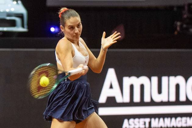 Marta Kostyuk (UKR). xettx,Deutschland, Stuttgart, 17.04.2024, Tennis, Porsche Tennis Grand Prix, Day 5, 2024, Runde 1, M.Kostyuk-L.Siegemund, Porsche Arena Foto: A2 Bildagentur Peter Hartenfelser