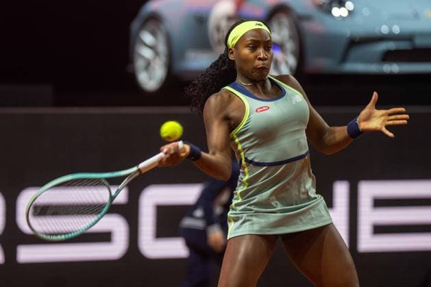 Coco Gauff (USA). xettx,Deutschland, Stuttgart, 17.04.2024, Tennis, Porsche Tennis Grand Prix, Day 5, 2024, Runde 2, S.Vickery-C.Gauff, Porsche Arena Foto: A2 Bildagentur Peter Hartenfelser
