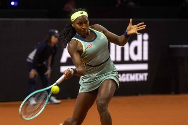 Coco Gauff (USA). xettx,Deutschland, Stuttgart, 17.04.2024, Tennis, Porsche Tennis Grand Prix, Day 5, 2024, Runde 2, S.Vickery-C.Gauff, Porsche Arena Foto: A2 Bildagentur Peter Hartenfelser