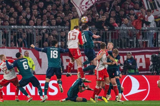 Eric Dier (FC Bayern Muenchen, 15) Declan Rice (FC Arsenal London, 41) Takehiro Tomiyasu (FC Arsenal London, 18) Gabriel (FC Arsenal London, 6) FC Bayern Muenchen vs. FC Arsenal, Fussball, UEFA Champions League, Viertelfinale Quarterfinal, 17.04.2024 FC Bayern Muenchen vs. FC Arsenal, Fussball, UEFA Champions League, Viertelfinale Quarterfinal, 17.04.2024 München Copyright: xEibner-Pressefoto BahhoxKarax EP_BKA