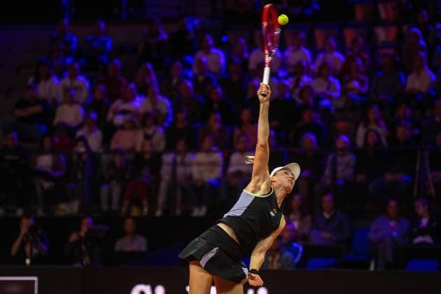 Elena Rybakina (KAZ). xettx, Deutschland, Stuttgart, 19.04.2024, Tennis, Porsche Tennis Grand Prix, Day 7, 2024, Viertelfinale, E.Rybakina-J.Paolini, Porsche Arena Foto: A2 Bildagentur Peter Hartenfelser