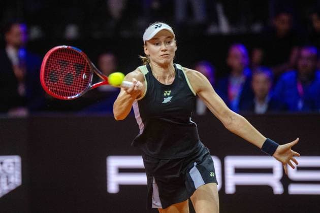 Elena Rybakina (KAZ). xettx, Deutschland, Stuttgart, 21.04.2024, Tennis, Porsche Tennis Grand Prix, Day 9, 2024, Finale, E.Rybakina-M.Kostyuk, Porsche Arena Foto: A2 Bildagentur Peter Hartenfelser