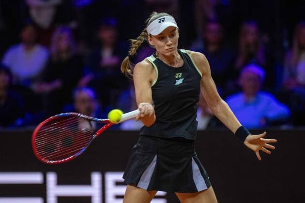 Elena Rybakina (KAZ). xettx, Deutschland, Stuttgart, 21.04.2024, Tennis, Porsche Tennis Grand Prix, Day 9, 2024, Finale, E.Rybakina-M.Kostyuk, Porsche Arena Foto: A2 Bildagentur Peter Hartenfelser