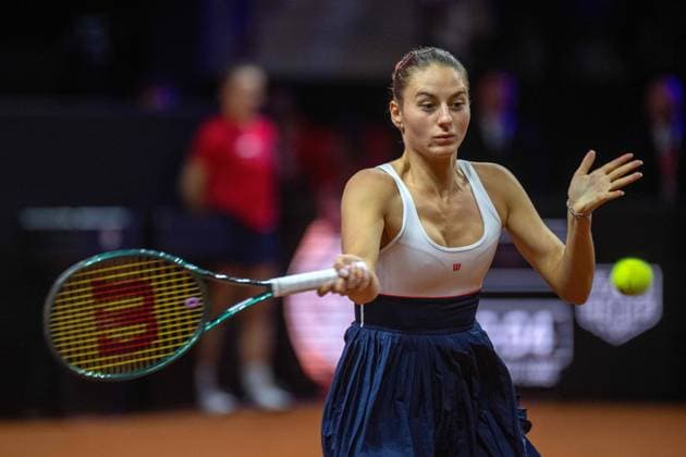 Marta Kostyuk (UKR). xettx, Deutschland, Stuttgart, 21.04.2024, Tennis, Porsche Tennis Grand Prix, Day 9, 2024, Finale, E.Rybakina-M.Kostyuk, Porsche Arena Foto: A2 Bildagentur Peter Hartenfelser