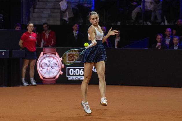 Marta Kostyuk (UKR). xettx, Deutschland, Stuttgart, 21.04.2024, Tennis, Porsche Tennis Grand Prix, Day 9, 2024, Finale, E.Rybakina-M.Kostyuk, Porsche Arena Foto: A2 Bildagentur Peter Hartenfelser