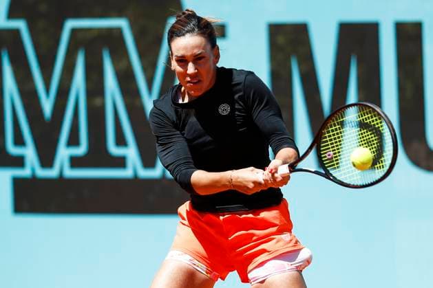 April 22, 2024, Madrid, Madrid, SPAIN: Nuria Parrizas Diaz of Spain in action against Jule Niemeier of Germany during the Mutua Madrid Open 2024, ATP, Tennis Herren Masters 1000 and WTA, Tennis Damen 1000, tournament celebrated at Caja Magica on April 22, 2024 in Madrid, Spain. Madrid SPAIN - ZUMAa181 20240422_zaa_a181_138 Copyright: xIrinaxR.xHipolitox