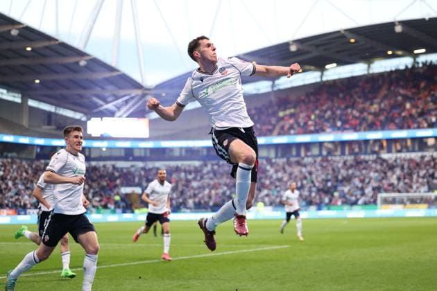 Eoin Toal of Bolton Wanderers celebrates a goal 2-1. Bolton Wanderers v Barnsley, EFL Sky Bet League One, Play-Off Semi Final, Second Leg, Football, Toughsheet Community Stadium, Bolton, UK - 07 May 2024 EDITORIAL USE ONLY No use with unauthorised audio, video, data, fixture lists, club league logos or live services. Online in-match use limited to 120 images, no video emulation. No use in betting, games or single club league player publications. Copyright: xRyanxBrowne Shutterstockx 14458457bl
