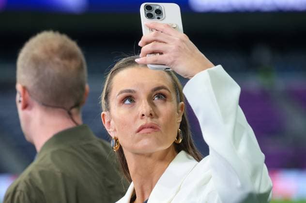 DAZN-Moderatorin Laura Wontorra, Real Madrid vs. FC Bayern Muenchen, Championsleague, Halbfinale, Rueckspiel, Saison 2023 24, 8.5.2024, Real Madrid vs. FC Bayern Muenchen, Championsleague,Halbfinale, Rueckspiel, Saison 2023 24, 8.5.2024, Madrid Copyright: xEibner-Pressefoto joergxNiebergax EP_JNL