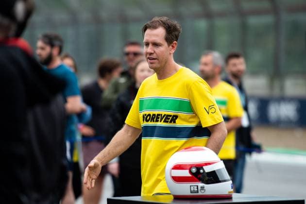 Sebastian Vettel (Deutschland, Rennfahrer) beim Forever Senna Gedenklauf fuer den 1994 toedlich verunglueckten Ayrton Senna (Brasilien), ITA, Formel 1 Weltmeisterschaft, Grand Prix Emilia-Romagna Imola, Autodromo Enzo e Dino Ferrari, Media Day, 16.05.2024 ITA, Formel 1 Weltmeisterschaft, Grand Prix Emilia-Romagna Imola, Autodromo Enzo e Dino Ferrari, Media Day, 16.05.2024 Imola Copyright: xEibner-Pressefoto Memmlerx EP_MMR