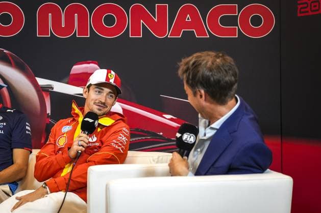 LECLERC Charles (mco), Scuderia Ferrari SF-24, portrait , press conference, PK, Pressekonferenz during the Formula 1 Grand Prix de Monaco 2024, 8th round of the 2024 Formula One World Championship, WM, Weltmeisterschaft from May 23 to 26, 2024 on the Circuit de Monaco, in Monaco - F1 - MONACO GRAND PRIX 2024 DPPI Panoramic 240523_R08_MONACO_DP_DSC01086