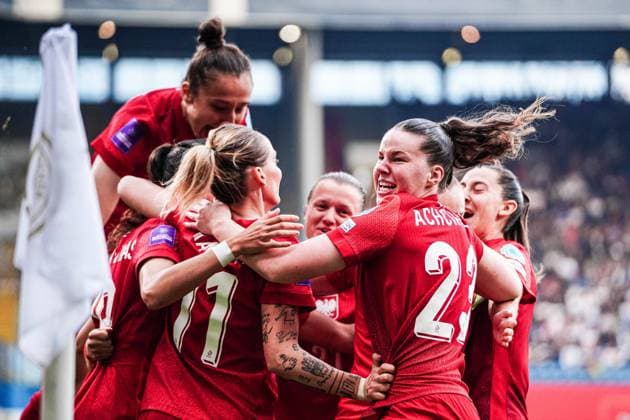 Torjubel Jubel Polen nach Tor zum 0:1 Natalia Padilla (Polen, 19) GER, Deutschland vs. Polen, Frauen, Fussball, EM-Qualifikation, Spieltag 3, Saison 2023 2024, 31.05.2024 GER, Deutschland vs. Polen, Frauen, Fussball, EM-Qualifikation, Spieltag 3, Saison 2023 2024, 31.05.2024 Rostock Copyright: xEibner-Pressefoto MarcelxvonxFehrnx EP_MFN