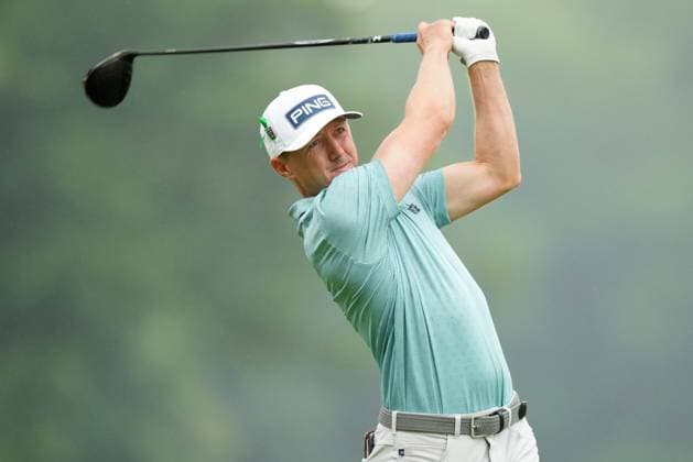 June 2, 2024, Hamilton, On, CANADA: Mackenzie Hughes, of Dundas, Ont., tees off on the fourth hole during the final round of the Canadian Open in Hamilton, Ont., Sunday, June 2, 2024. Canada News - June 2, 2024 - ZUMAc35_ 20240602_zaf_c35_032 Copyright: xNathanxDenettex