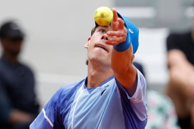 June 3, 2024, Paris, Paris, France: June 3, 2024, Paris, Paris, France: Alex De Minaur (AUS) in action during the tennis Grand Slam of Roland Garros 2024, day 9, match between Alex De Minaur (AUS) and Daniil Medvedev (â€) at Roland Garros Stadium - on jjune 3 2024.Paris - France Paris France - ZUMAb253 20240603_zsp_b253_030 Copyright: xLoicxBaratouxx