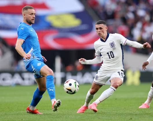 London, England, 7th June 2024. Phil Foden of England during the International Friendly, Länderspiel, Nationalmannschaft match at Wembley Stadium, London. Picture credit should read: David Klein Sportimage EDITORIAL USE ONLY. No use with unauthorised audio, video, data, fixture lists, club league logos or live services. Online in-match use limited to 120 images, no video emulation. No use in betting, games or single club league player publications. SPI-3193-0006