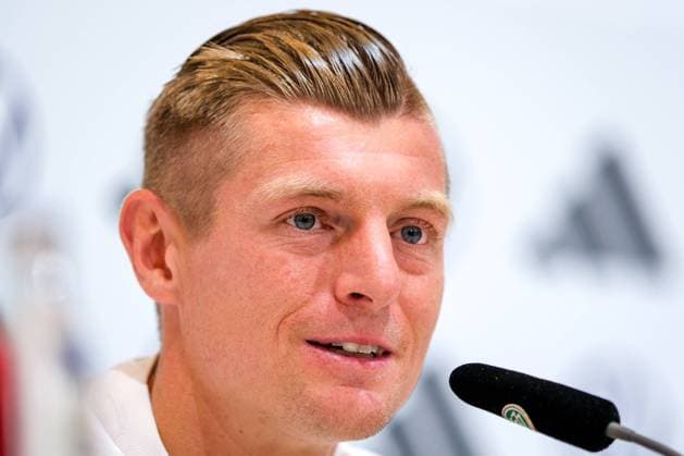Toni Kroos (Deutschland , 08), GER, DFB, Pressekonferenz, Fussball Herren Nationalmannschaft Deutschland, UEFA Fussball Europameisterschaft 2024,Herzogenaurach 11.06.2024. GER, DFB, Pressekonferenz, Fussball Herren Nationalmannschaft Deutschland, UEFA Fussball Europameisterschaft 2024,Herzogenaurach 11.06.2024. Herzogenaurach Copyright: xEibner-Pressefoto FlorianxWieganx EP_FWD
