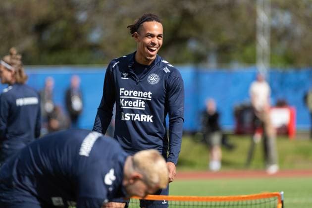 EURO 2024, Nationalteam Dänemark, Training Yussuf Yurary Poulsen (Daenemark, 20) Oeffentliches Training Nationalmannschaft Daenemark, UEFA Fussball Europameisterschaft 2024, Herren, EM 2024, GER, 11.06.2024, Oeffentliches Training Nationalmannschaft Daenemark, UEFA Fussball Europameisterschaft 2024, Herren, EM 2024, GER, 11.06.2024 Freudenstadt Copyright: xEibner-Pressefoto WolfgangxFrankx EP_WFK