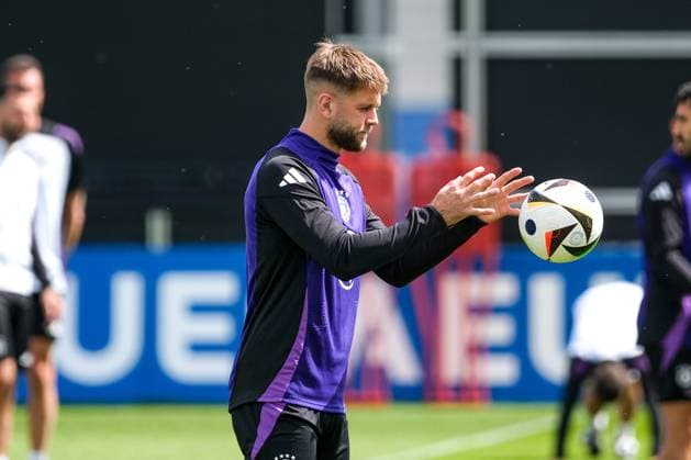Niclas Füllkrug (Deutschland , 09) am Ball, GER, DFB, Training, Fussball Herren Nationalmannschaft Deutschland, UEFA Fussball Europameisterschaft 2024, Herzogenaurach 12.06.2024. GER, DFB, Training, Fussball Herren Nationalmannschaft Deutschland, UEFA Fussball Europameisterschaft 2024, Herzogenaurach 12.06.2024. Herzogenaurach Copyright: xEibner-Pressefoto FlorianxWieganx EP_FWD