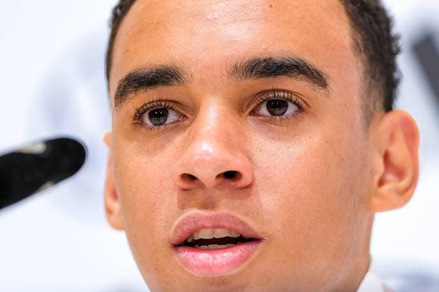 Jamal Musiala (Deutschland , 10), GER, DFB, Pressekonferenz, Fussball Herren Nationalmannschaft Deutschland, UEFA Fussball Europameisterschaft 2024,Herzogenaurach 12.06.2024. GER, DFB, Pressekonferenz, Fussball Herren Nationalmannschaft Deutschland, UEFA Fussball Europameisterschaft 2024,Herzogenaurach 12.06.2024. Herzogenaurach Copyright: xEibner-Pressefoto FlorianxWieganx EP_FWD