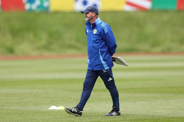 Steve Clarke, Scotland manager Scotland Training Session, UEFA European Championship, EM, Europameisterschaft 2024, Group A Football, Stadion am Groben, Garmisch-Partenkirchen, Germany, 13 Jun 2024 EDITORIAL USE ONLY No use with unauthorised audio, video, data, fixture lists, club league logos or live services. Online in-match use limited to 120 images, no video emulation. No use in betting, games or single club league player publications. Copyright: xPaulxCurrie Shutterstockx 14523767m