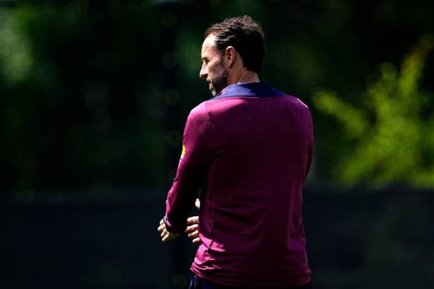 England manager Gareth Southgate England Training Session and press conference, PK, Pressekonferenz UEFA European Championship, EM, Europameisterschaft 2024, Group C, Football, Spa & Golf Resort Weimarer Land, Blankenhain, Germany, 13 Jun 2024 EDITORIAL USE ONLY No use with unauthorised audio, video, data, fixture lists, club league logos or live services. Online in-match use limited to 120 images, no video emulation. No use in betting, games or single club league player publications. Copyright: xDavexShopland Shutterstockx 14523765h
