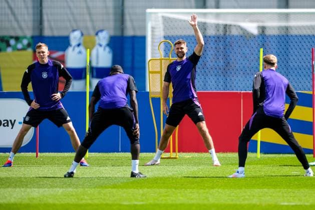 Niclas Füllkrug (Deutschland , 09) beim warm machen, GER, Abschlusstraining MD-1, Maenner Nationalmannschaft vor Deutschland vs Schottland, UEFA Europameisterschaft 2024, Fussball, Herzogenaurach, 13.06.2024. GER, Abschlusstraining MD-1, Maenner Nationalmannschaft vor Deutschland vs Schottland, UEFA Europameisterschaft 2024, Fussball, Herzogenaurach, 13.06.2024. Herzogenaurach Copyright: xEibner-Pressefoto FlorianxWieganx EP_FWD