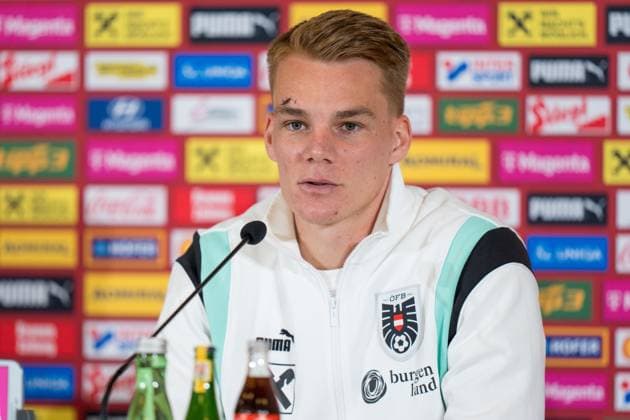 SOCCER - UEFA EURO, EM, Europameisterschaft,Fussball 2024 BERLIN,GERMANY,13.JUN.24 - SOCCER -UEFA EURO 2024, OEFB, Oesterreichischer Fussball-Bund, press conference, PK, Pressekonferenz Image shows Philipp Lienhart (AUT). GEPAxpictures xJohannesxFriedl