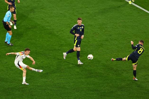 Chris Führich of Germany Germany v Scotland, UEFA European Championship, EM, Europameisterschaft 2024, Group A, Football, Munich Football Arena, Munich, Germany, 14 Jun 2024 EDITORIAL USE ONLY No use with unauthorised audio, video, data, fixture lists, club league logos or live services. Online in-match use limited to 120 images, no video emulation. No use in betting, games or single club league player publications. Copyright: xKieranxMcManus Shutterstockx 14523770dg