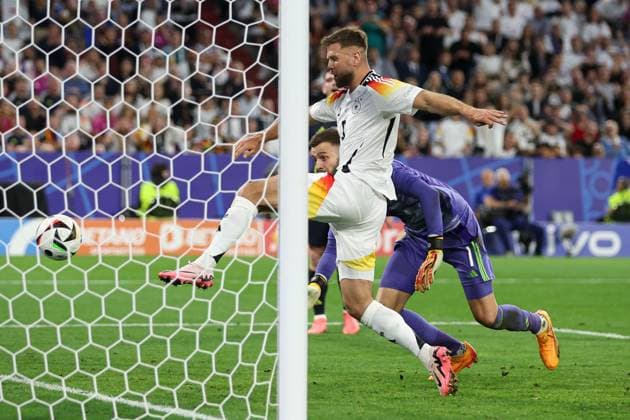 Niclas Füllkrug of Germany scores but their goal is disallowed Germany v Scotland, UEFA European Championship, EM, Europameisterschaft 2024, Group A, Football, Munich Football Arena, Munich, Germany, 14 Jun 2024 EDITORIAL USE ONLY No use with unauthorised audio, video, data, fixture lists, club league logos or live services. Online in-match use limited to 120 images, no video emulation. No use in betting, games or single club league player publications. Copyright: xPaulxCurrie Shutterstockx 14523776hl