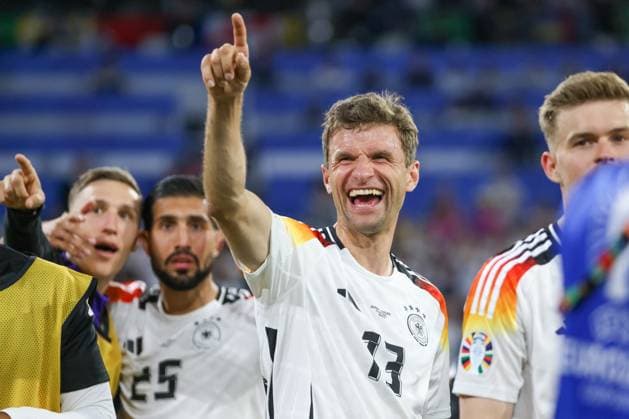 Thomas Mueller (Deutschland, 13) nach dem Spiel , Fussball, UEFA , Europa Meisterschaft, (Gruppe A) 2024, Deutschland vs. Schottland, 14.06.2024, Munich Football Arena, Muenchen, Deutschland Muenchen Munich Football Arena Bayern Deutschland Copyright: xGrantxHubbsx