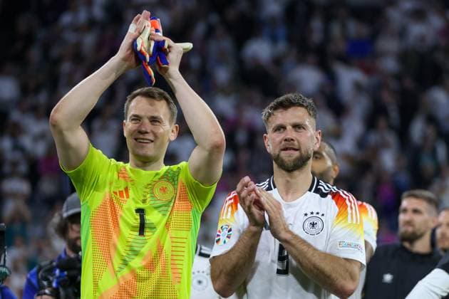 Manuel Neuer (Deutschland, 01) und Niclas Fuellkrug (Deutschland, 09) , Fussball, UEFA , Europa Meisterschaft, (Gruppe A) 2024, Deutschland vs. Schottland, 14.06.2024, Munich Football Arena, Muenchen, Deutschland Muenchen Munich Football Arena Bayern Deutschland Copyright: xGrantxHubbsx