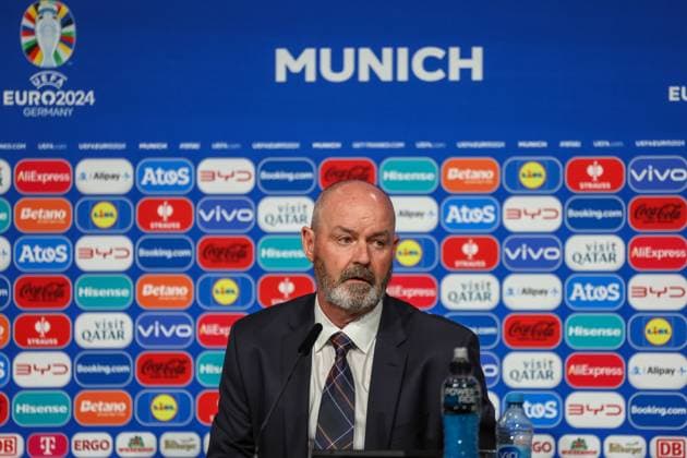 Pressekonferenz mit Steve Clarke (Schottland, Trainer) , Fussball, UEFA , Europa Meisterschaft, (Gruppe A) 2024, Deutschland vs. Schottland, 14.06.2024, Munich Football Arena, Muenchen, Deutschland Muenchen Munich Football Arena Bayern Deutschland Copyright: xGrantxHubbsx