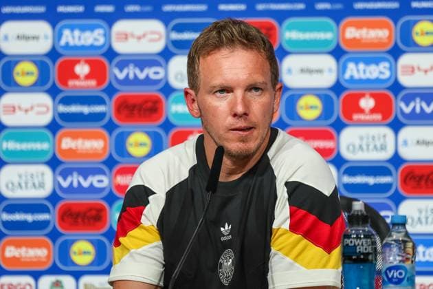 Pressekonferenz mit Julian Nagelsmann (Deutschland, Trainer) , Fussball, UEFA , Europa Meisterschaft, (Gruppe A) 2024, Deutschland vs. Schottland, 14.06.2024, Munich Football Arena, Muenchen, Deutschland Muenchen Munich Football Arena Bayern Deutschland Copyright: xGrantxHubbsx