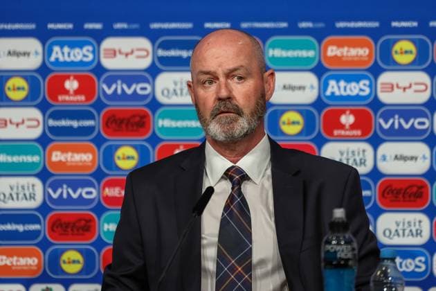 Pressekonferenz mit Steve Clarke (Schottland, Trainer) , Fussball, UEFA , Europa Meisterschaft, (Gruppe A) 2024, Deutschland vs. Schottland, 14.06.2024, Munich Football Arena, Muenchen, Deutschland Muenchen Munich Football Arena Bayern Deutschland Copyright: xGrantxHubbsx