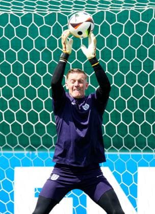 Jordan Pickford of England England Training Session and press conference, PK, Pressekonferenz UEFA European Championship, EM, Europameisterschaft 2024, Group C, Football, Spa & Golf Resort Weimarer Land, Blankenhain, Germany, 15 Jun 2024 EDITORIAL USE ONLY No use with unauthorised audio, video, data, fixture lists, club league logos or live services. Online in-match use limited to 120 images, no video emulation. No use in betting, games or single club league player publications. Copyright: xDavexShopland Shutterstockx 14523791l