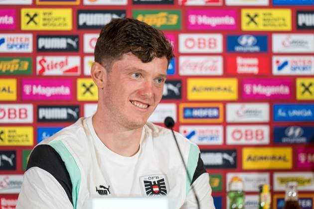 SOCCER - UEFA EURO, EM, Europameisterschaft,Fussball 2024 BERLIN,GERMANY,15.JUN.24 - SOCCER -UEFA EURO 2024, OEFB, Oesterreichischer Fussball-Bund, press conference, PK, Pressekonferenz Image shows Michael Gregoritsch (AUT). GEPAxpictures xJohannesxFriedl